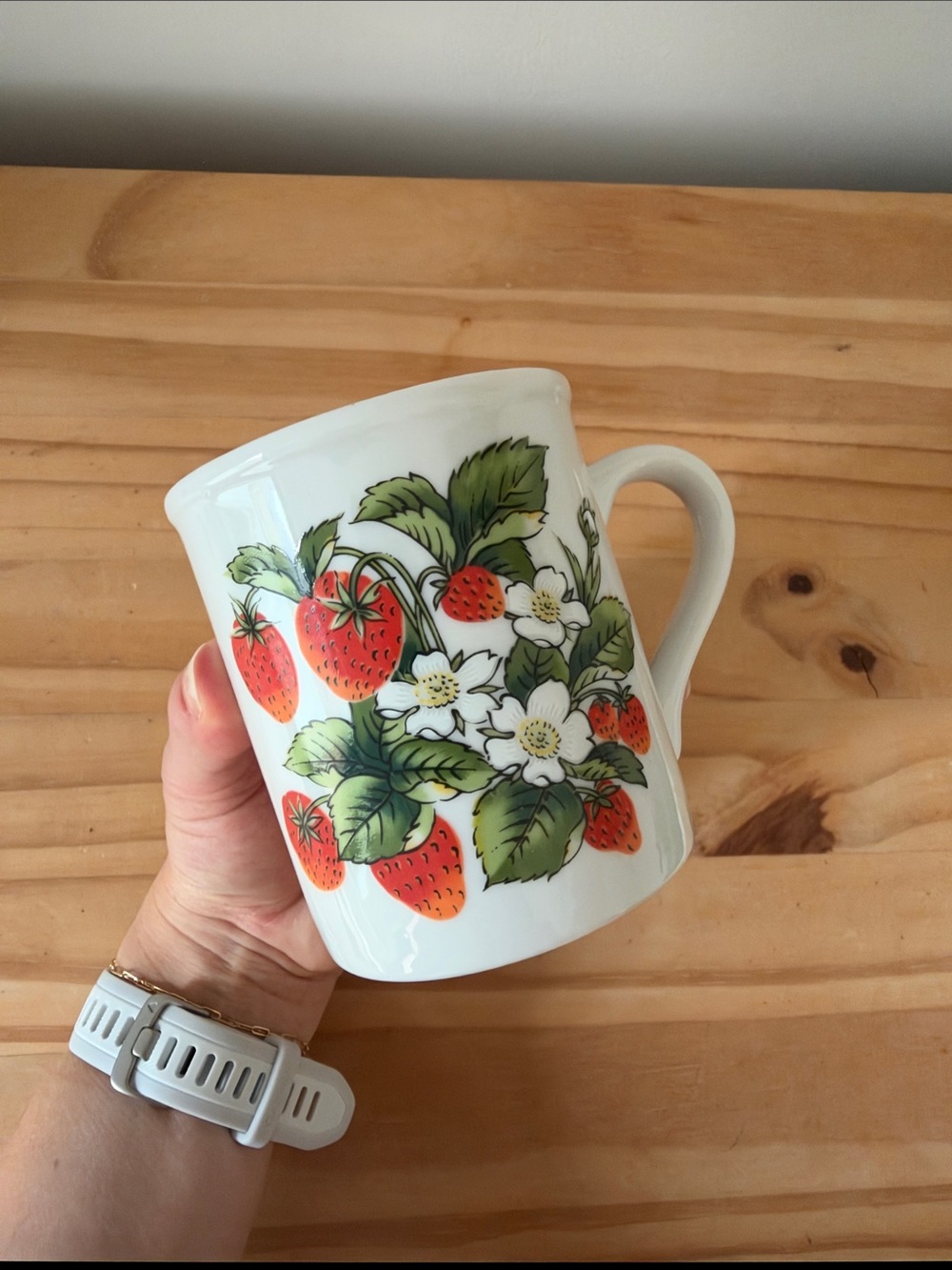 Vintage Strawberry Mug, Anthropologie Design